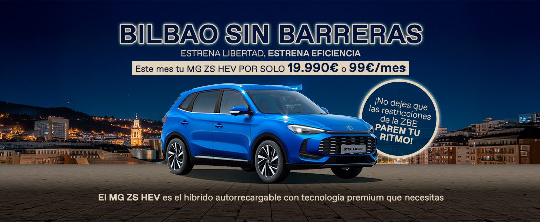 Estrena libertad, estrena eficiencia. Este mes tu MG ZS HEV POR SOLO 19.990€ o 99€/mes
